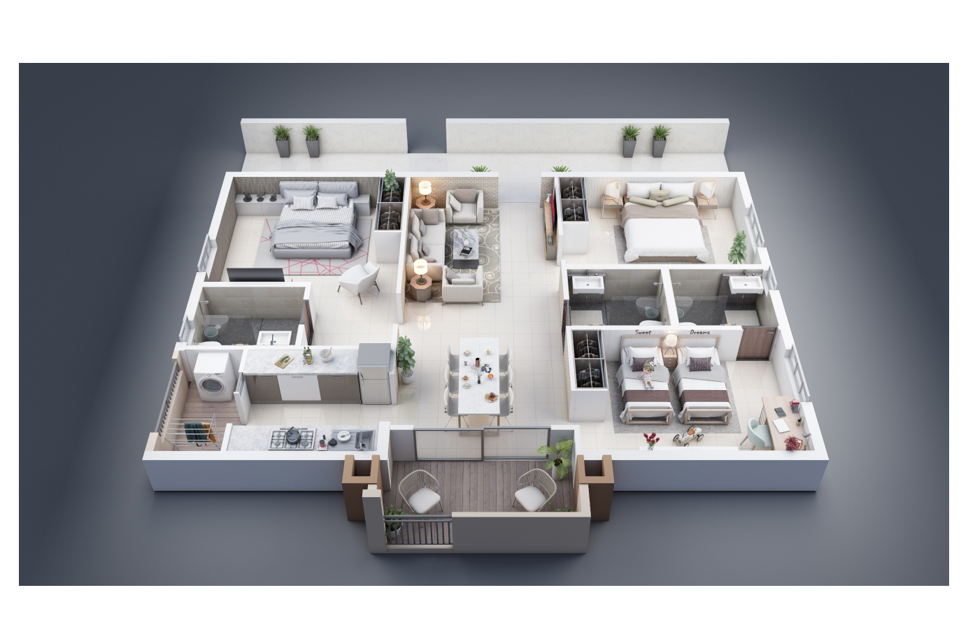 3BHK Plan 1